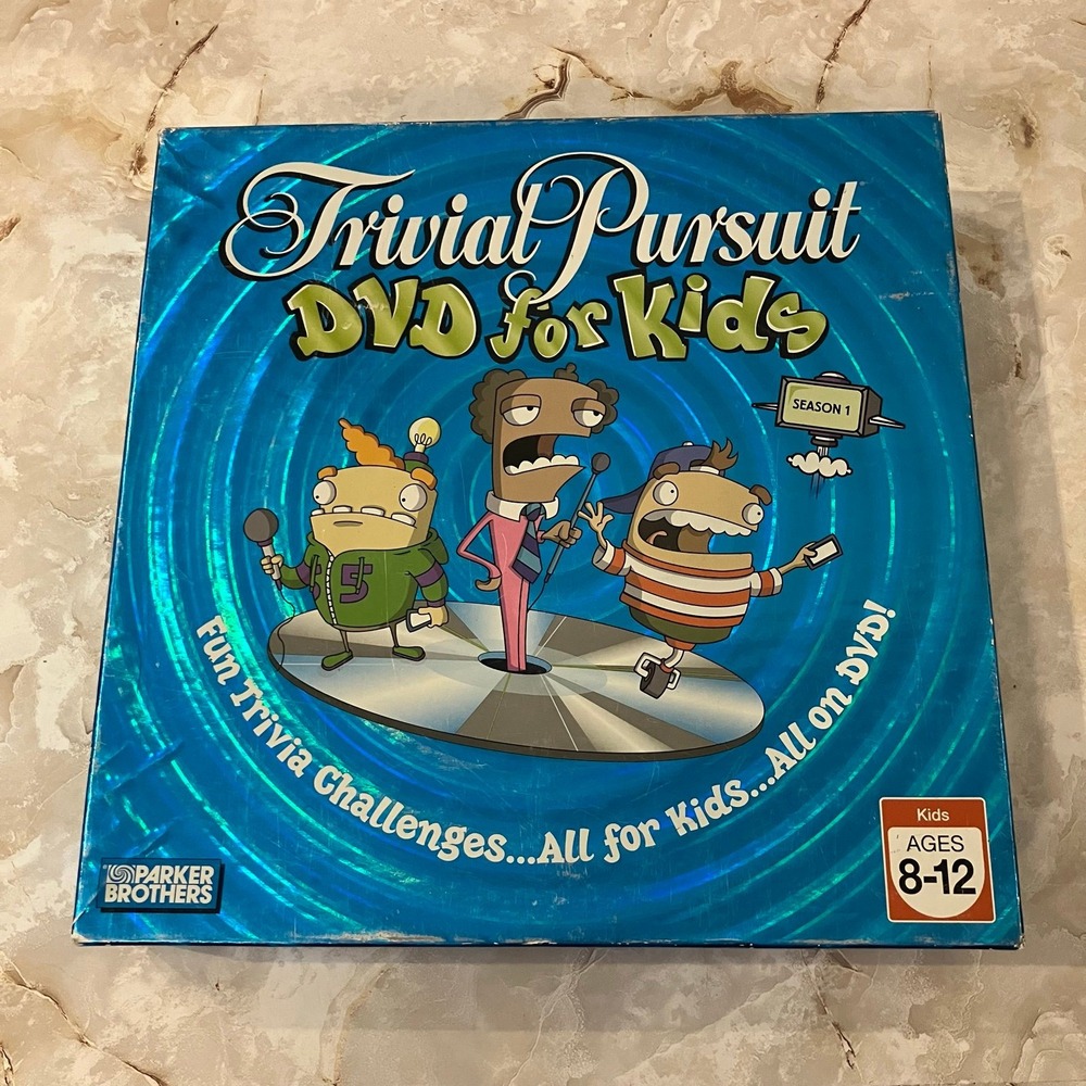 Parker Brothers Trivial Pursuit DVD for Kids Game (Season 1) ages 8–12 COMPLETE